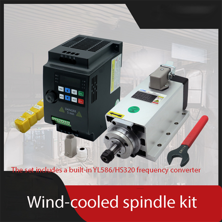 1.5KW HIZ80x73-1.5 スクエア空冷スピンドル - Air Cooled 1.5Kw Spindle Motor Inverter 110V のレビューと価格