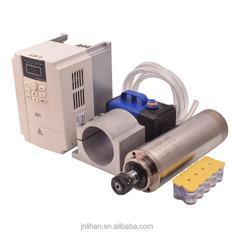 モーターインバーターVFDキット、CNCスピンドルモーター2 - 2.2Kw Water Cooled Spindle Kit Vfd のレビューと価格